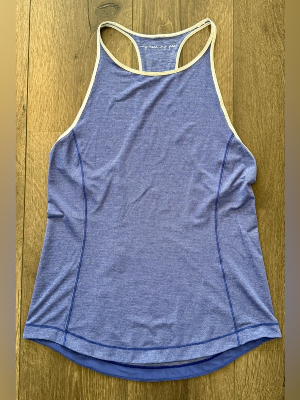 Lululemon Racerback Tank Top Blue Heathered Athletic Run Yoga Gym Size XS/S